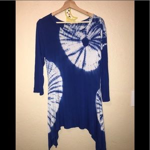 Belldini tie dye blue top